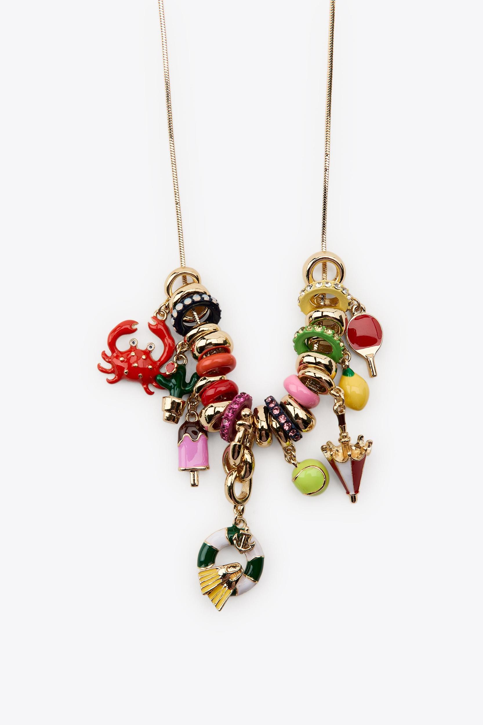 PACK OF 2 METAL CHARM NECKLACES Product Image