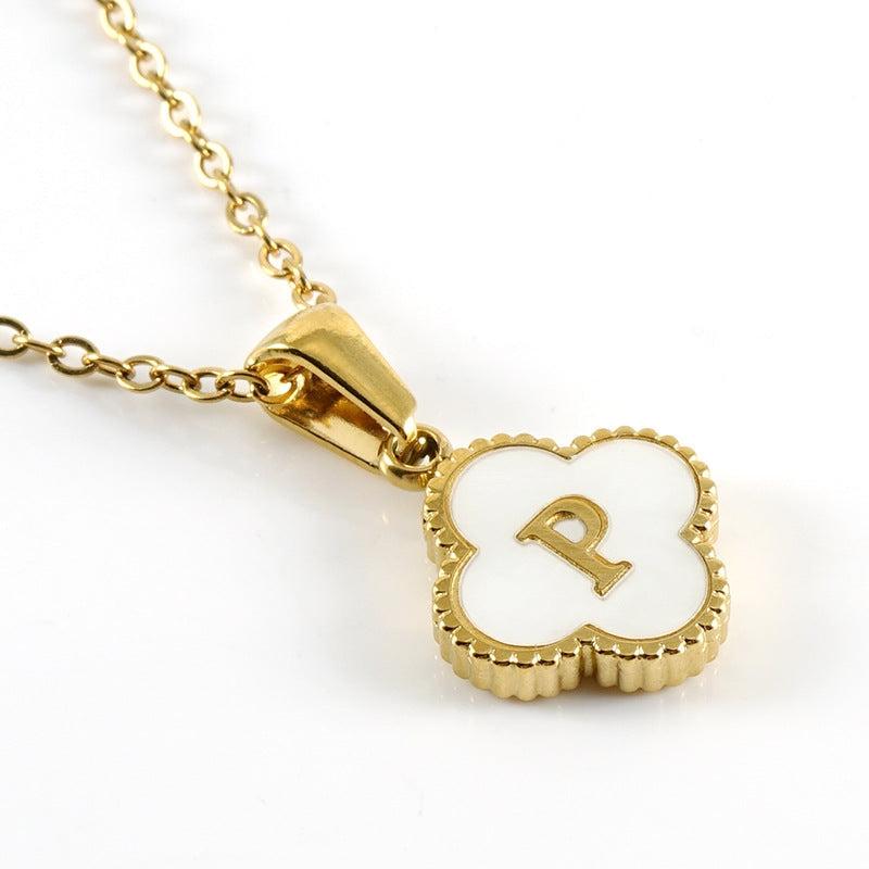 Clover Initial Necklace Product Image