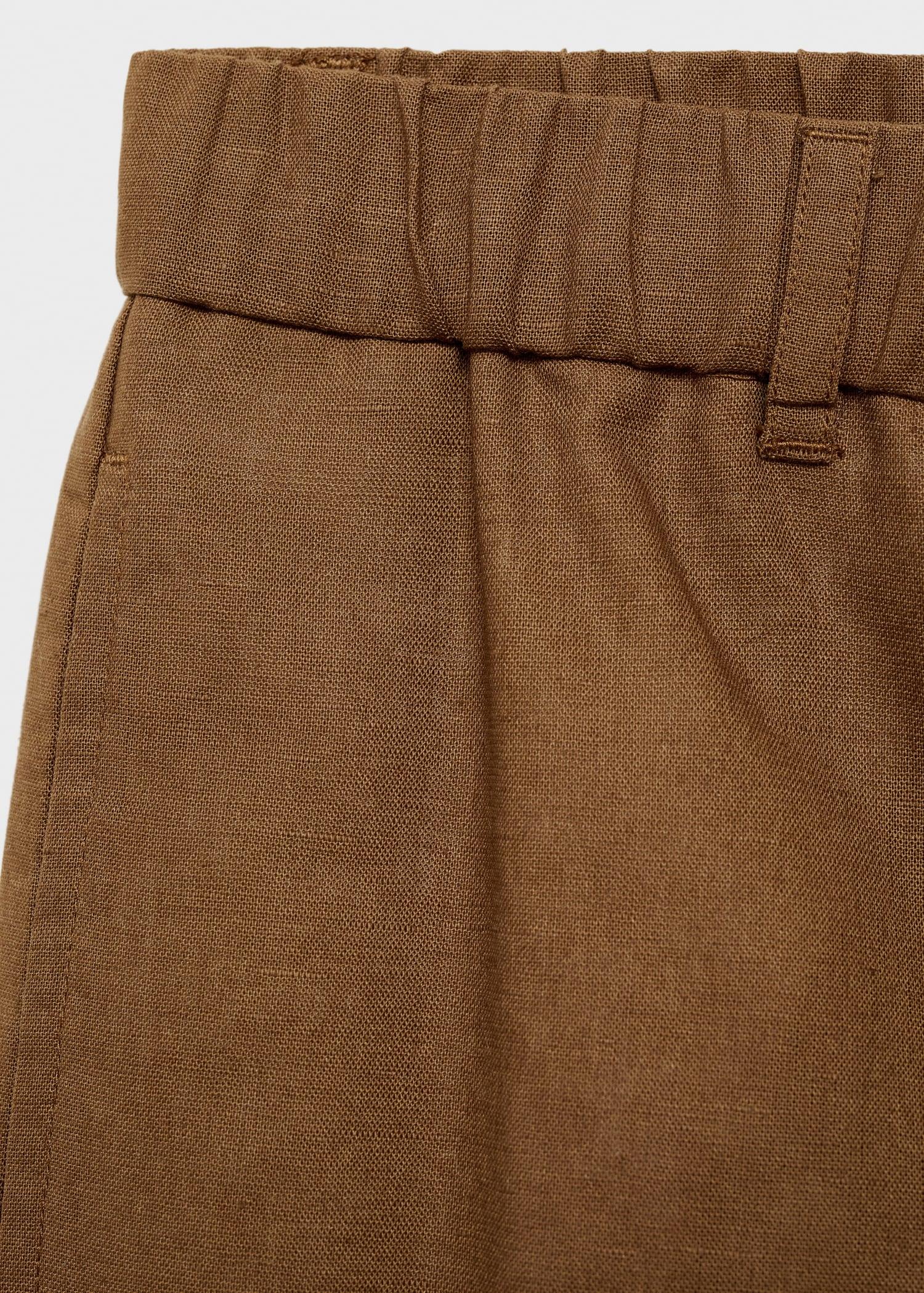 Cotton-linen blend bermuda shorts - Men | MANGO USA Product Image