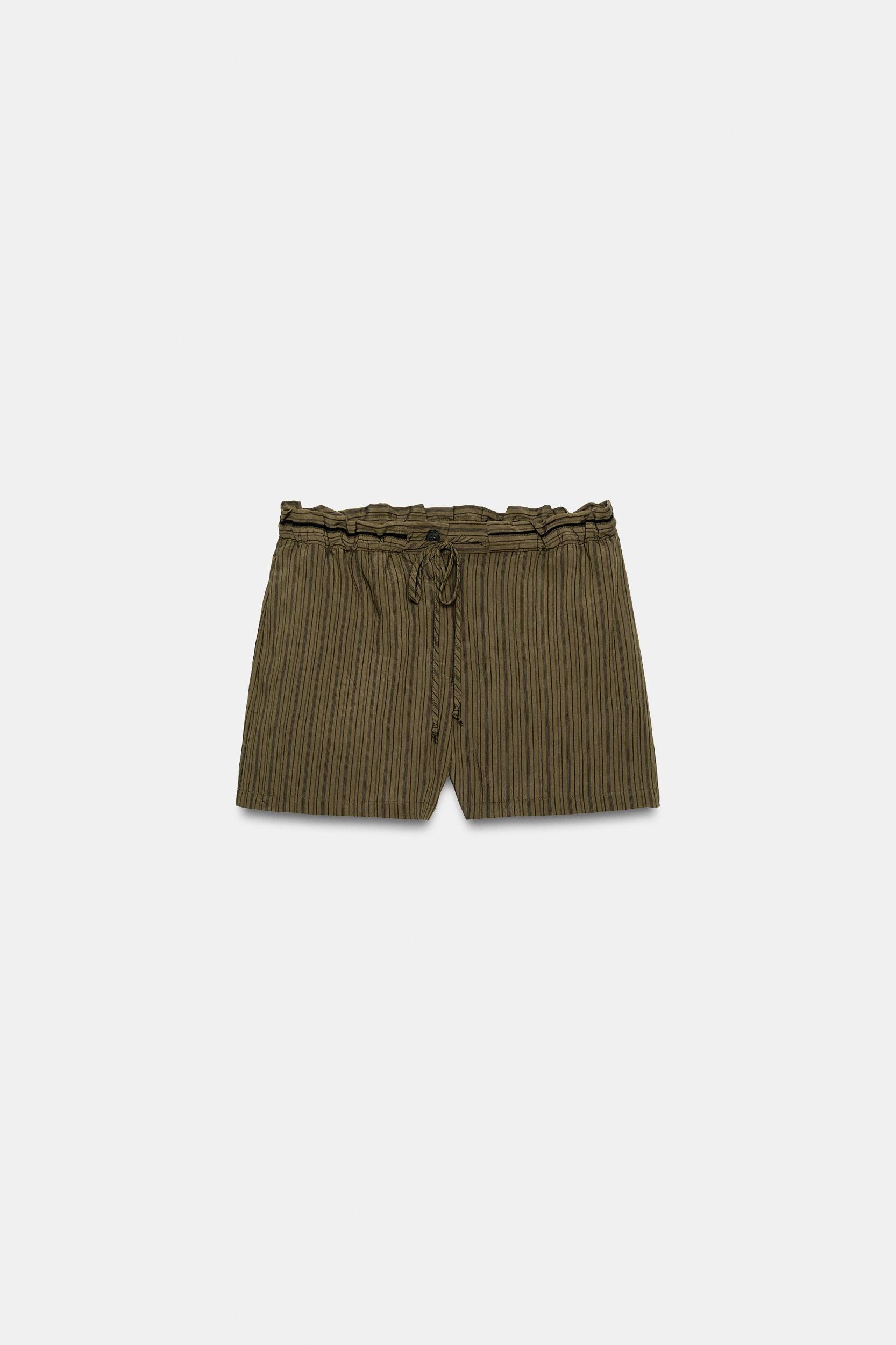 ZW COLLECTION JACQUARD STRIPED SHORTS Product Image