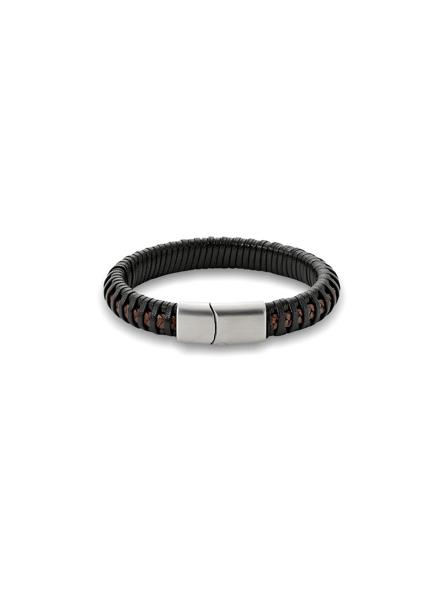 Leather Bracelet - Black/brown Product Image