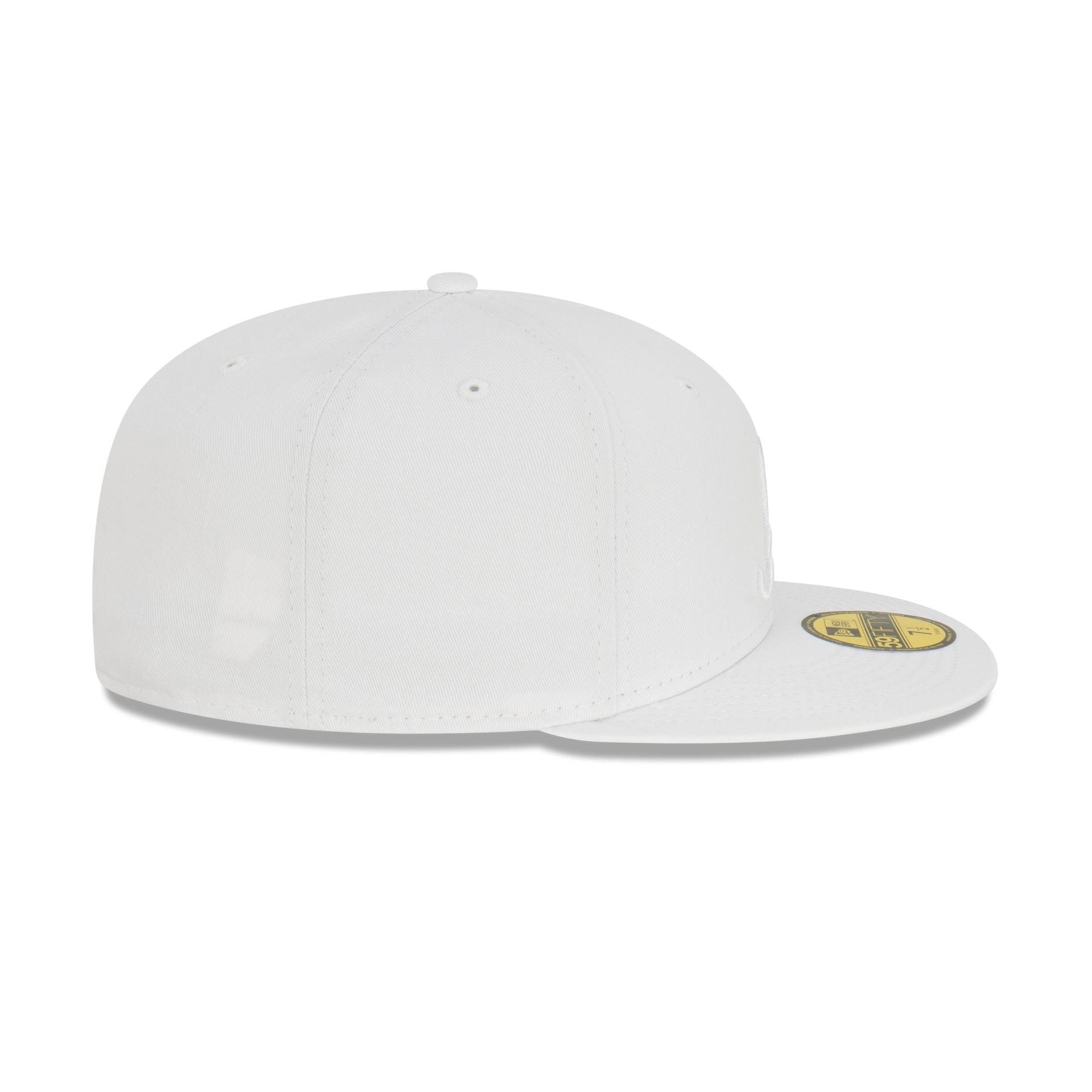 Atlanta Braves Basic White 59FIFTY Fitted Hat Male Product Image