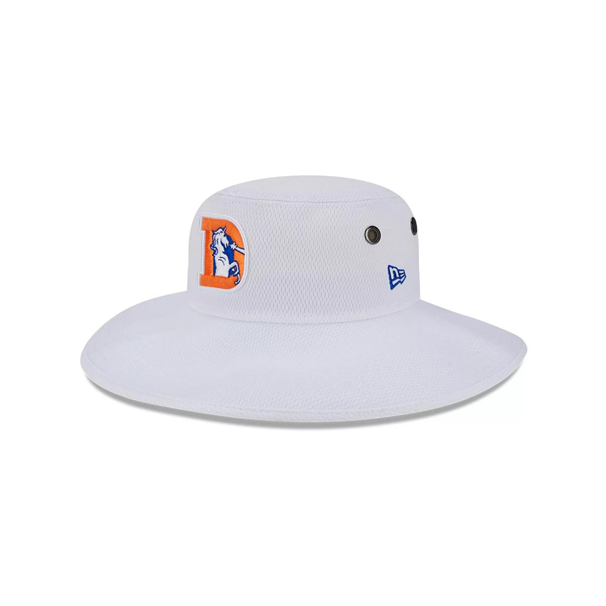 Men's New Era White Denver Broncos 2023 NFL Training Camp Throwback Panama Bucket Hat Product Image