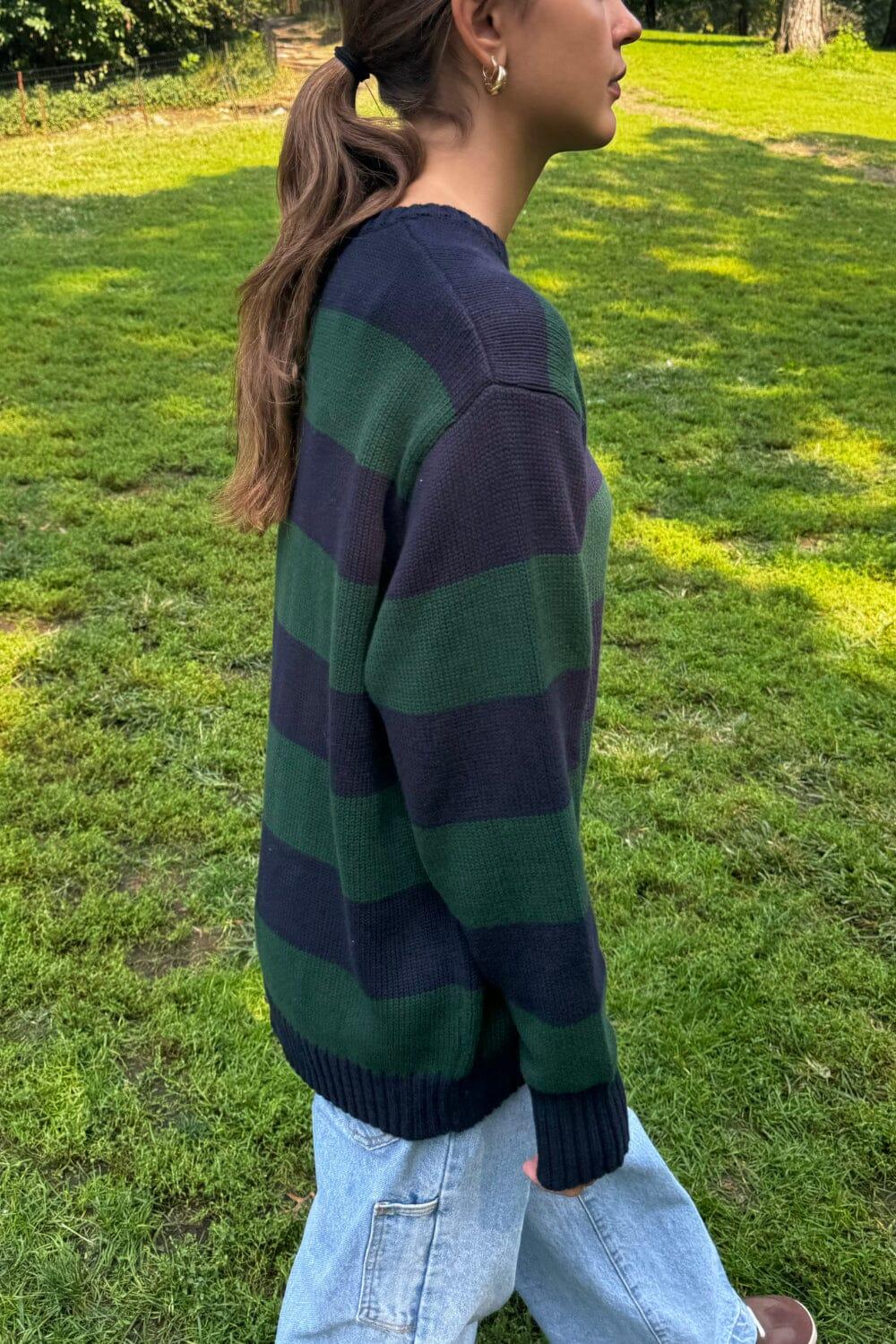 Brianna Cotton Thick Stripe Sweater Product Image