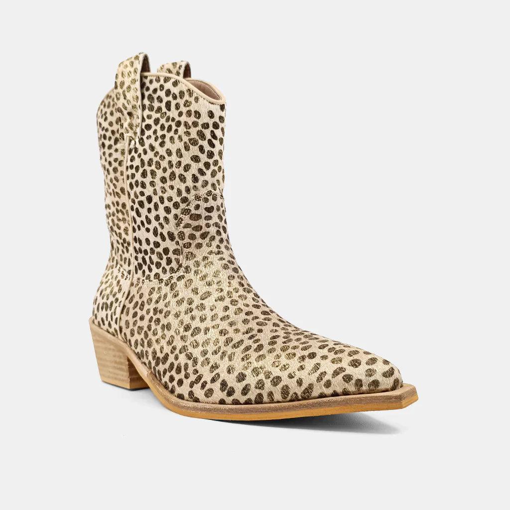 Toni Gold Cheetah Boots Product Image