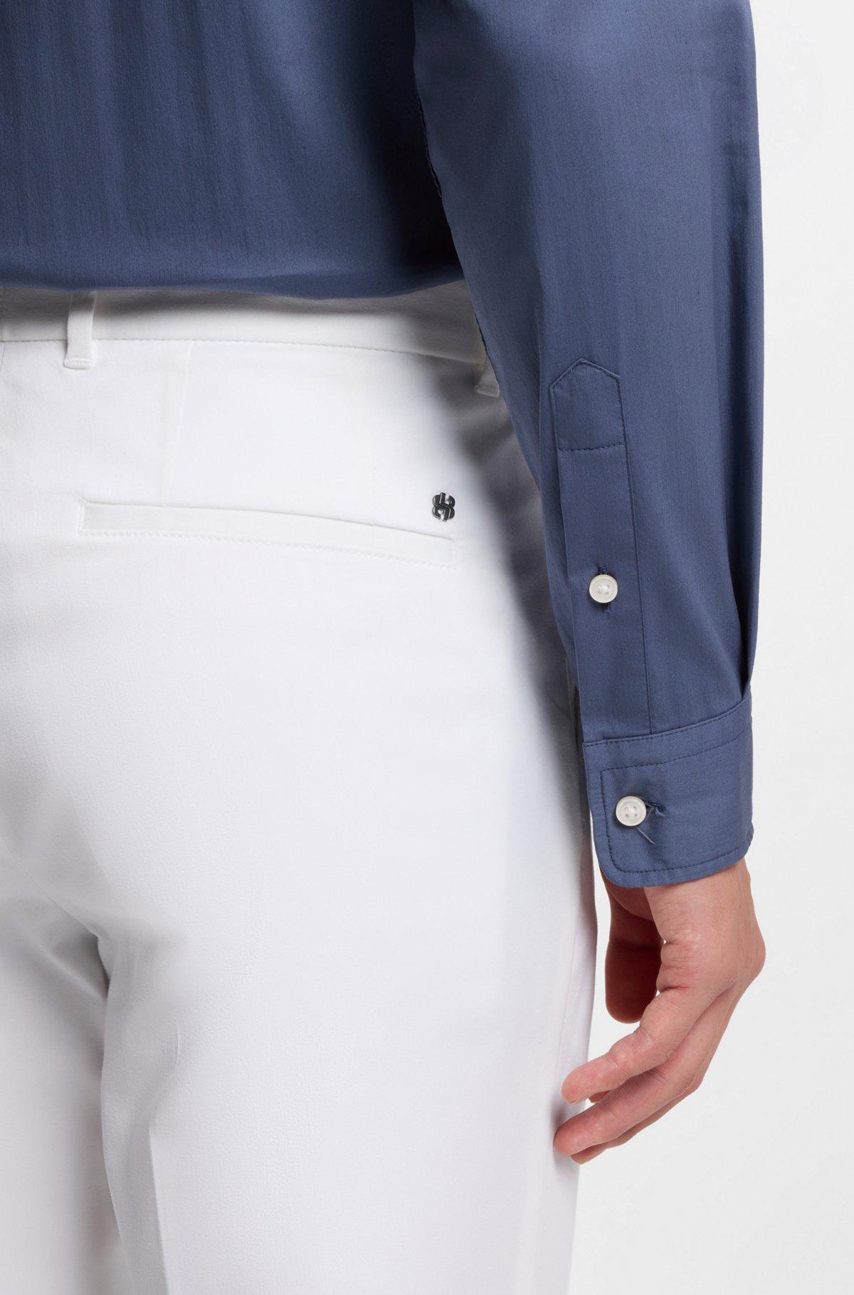 Slim-fit shirt in cotton-blend poplin Product Image