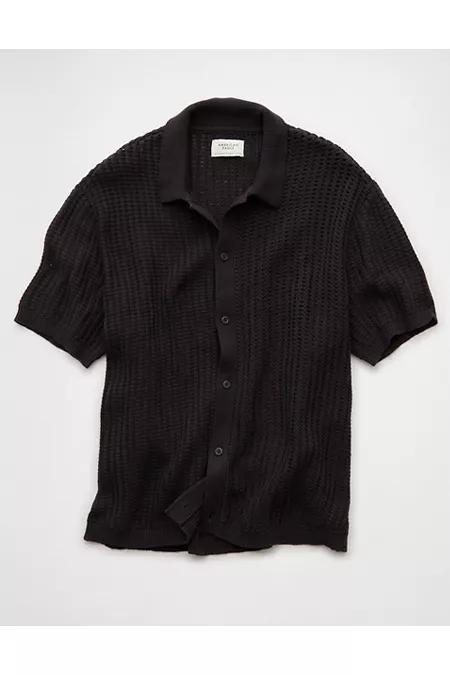 AE Weekend Button-Up Sweater Polo Shirt Men's Product Image