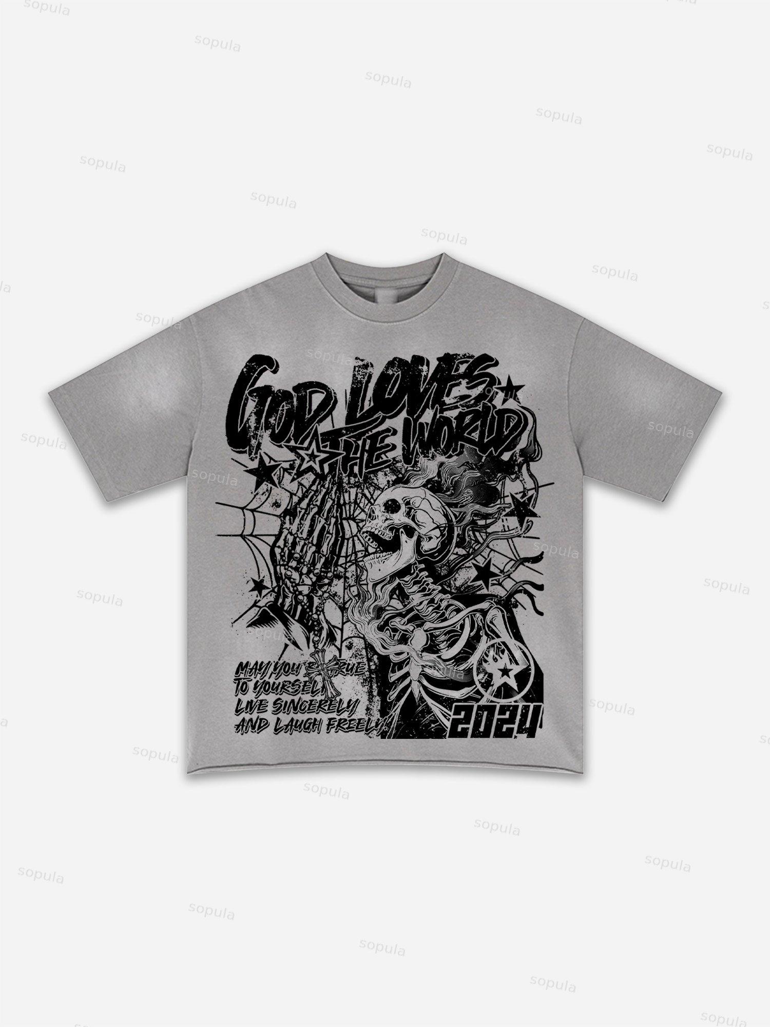Child Of God Print Washed T-shirt Product Image