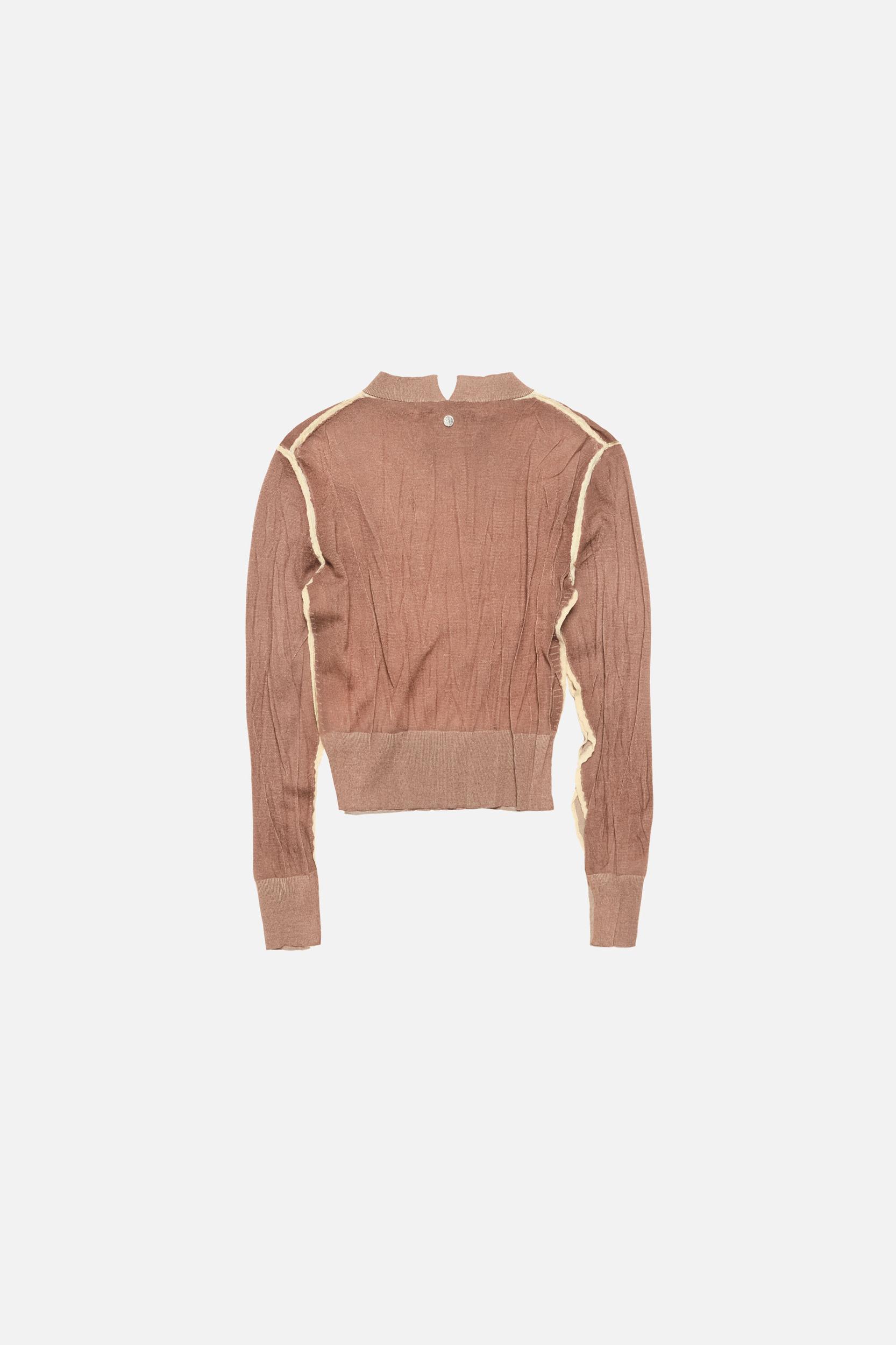 Wrinkled v-neck sweater Product Image