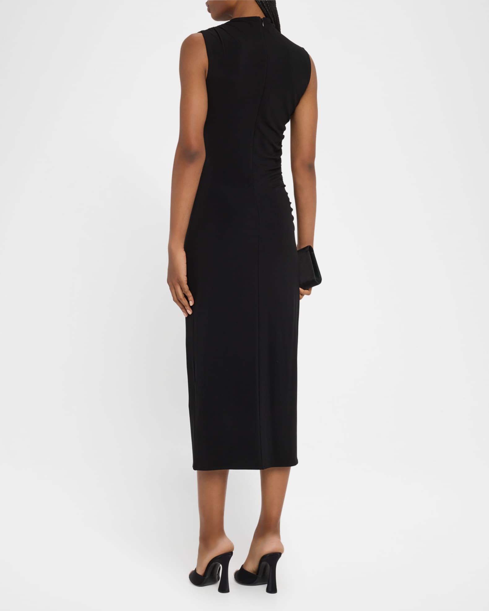 Nef Ruched Mock-Neck Midi Dress Product Image