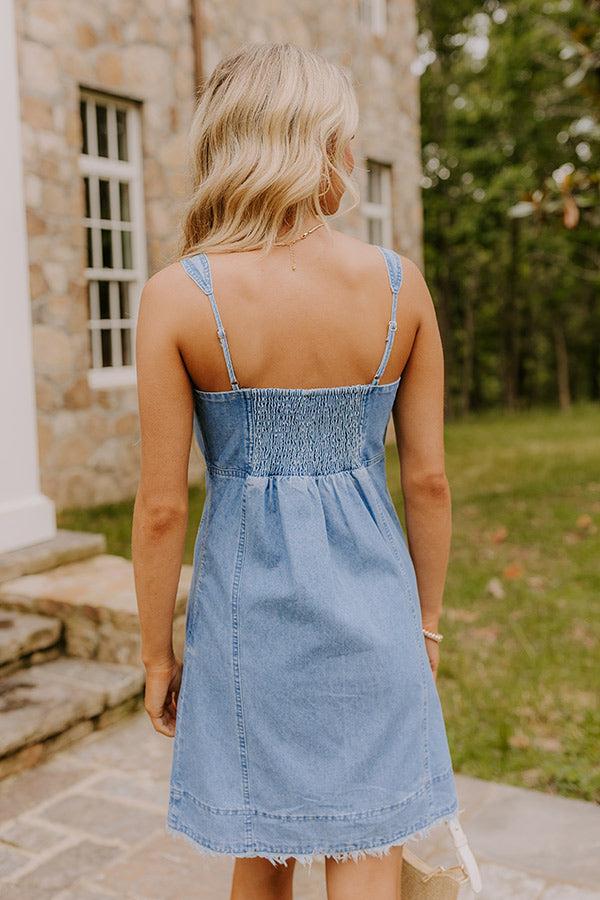 Downtown Diva Denim Mini Dress Product Image