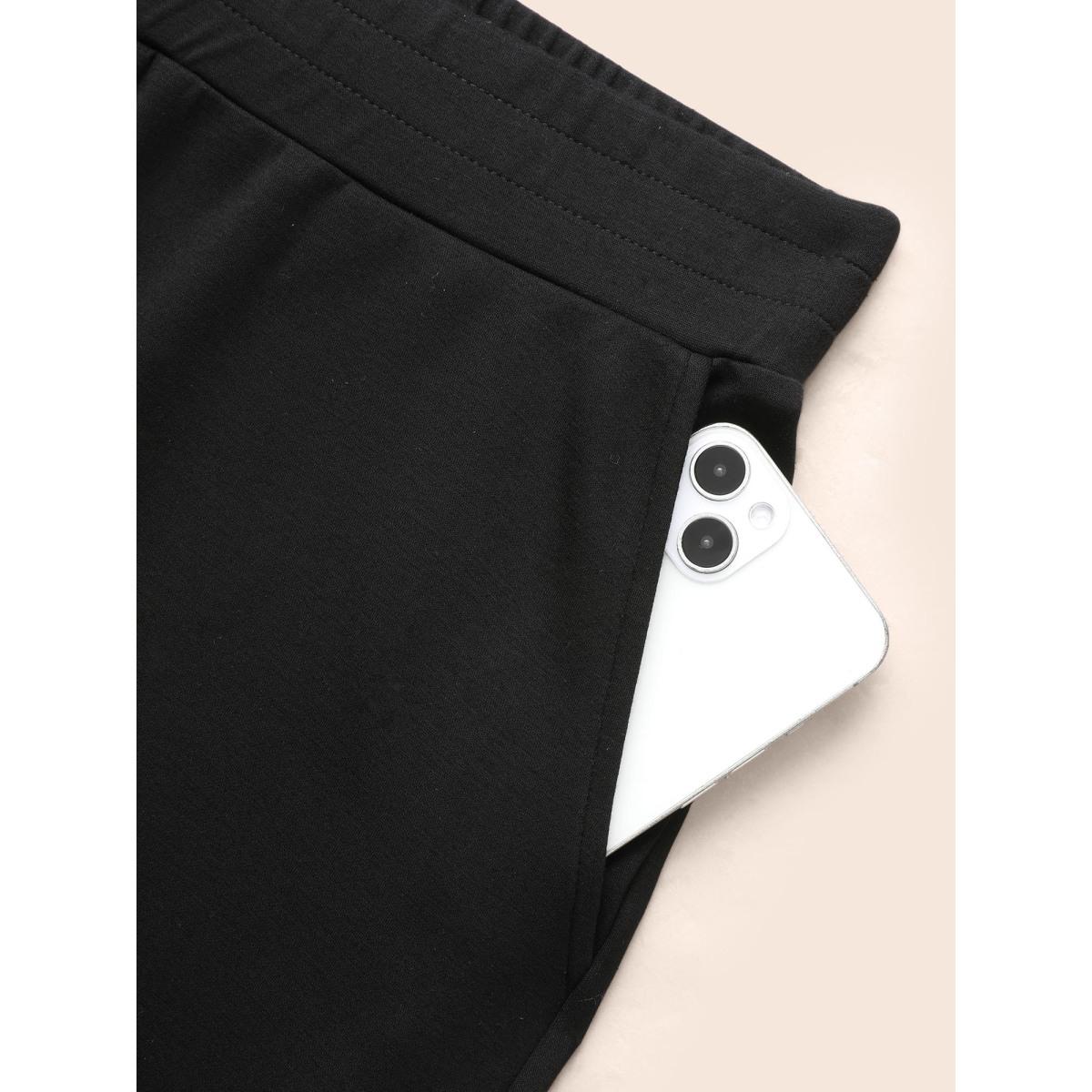 Plus Size Supersoft Wide-Leg Pants Women Indigo Casual Wide Leg Mid Rise Everyday Pants BloomChic 28/5X Product Image