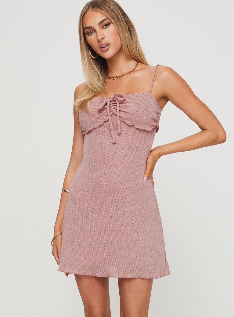 Cipher Mini Dress Pink Product Image