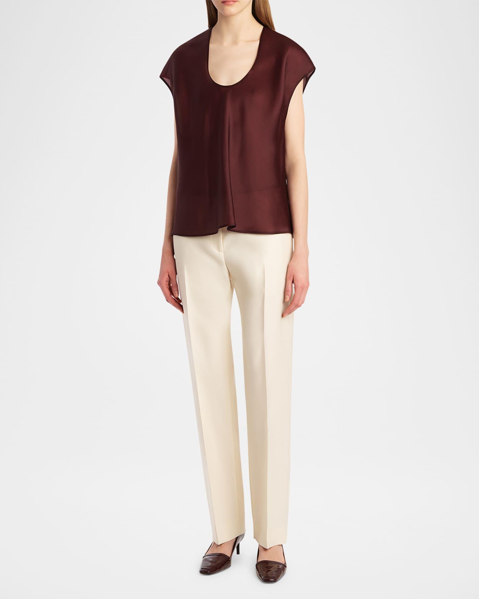 Barbo Silk Scoop-Neck Top Product Image