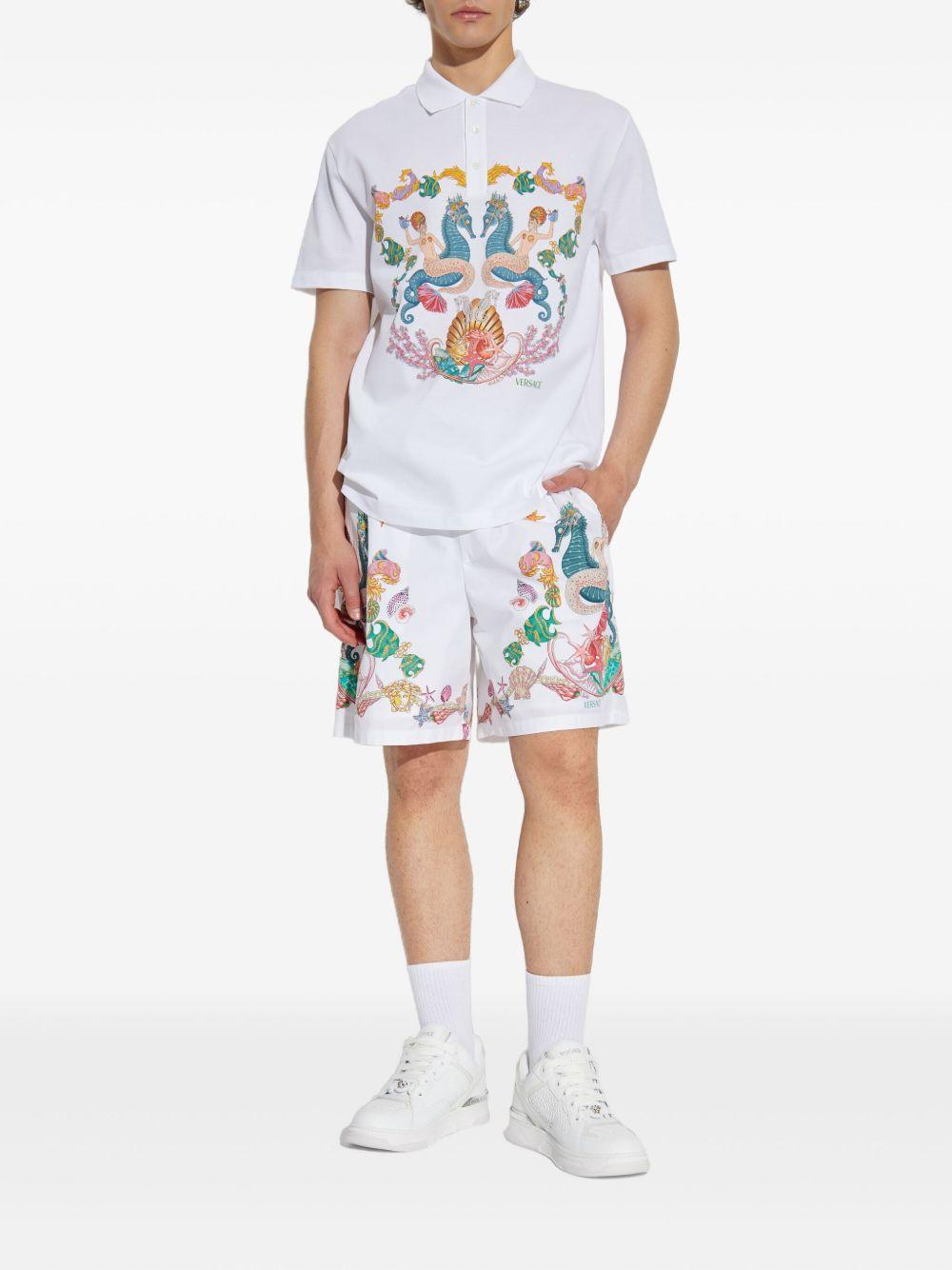 graphic-print polo shirt Product Image