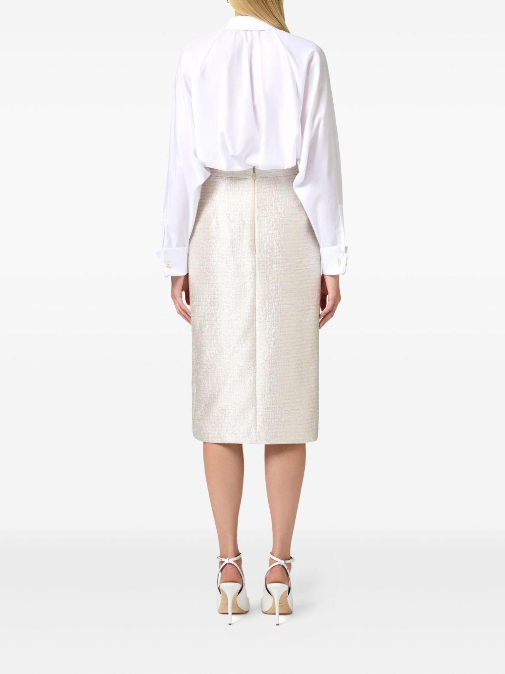 Lamé tweed split midi skirt Product Image