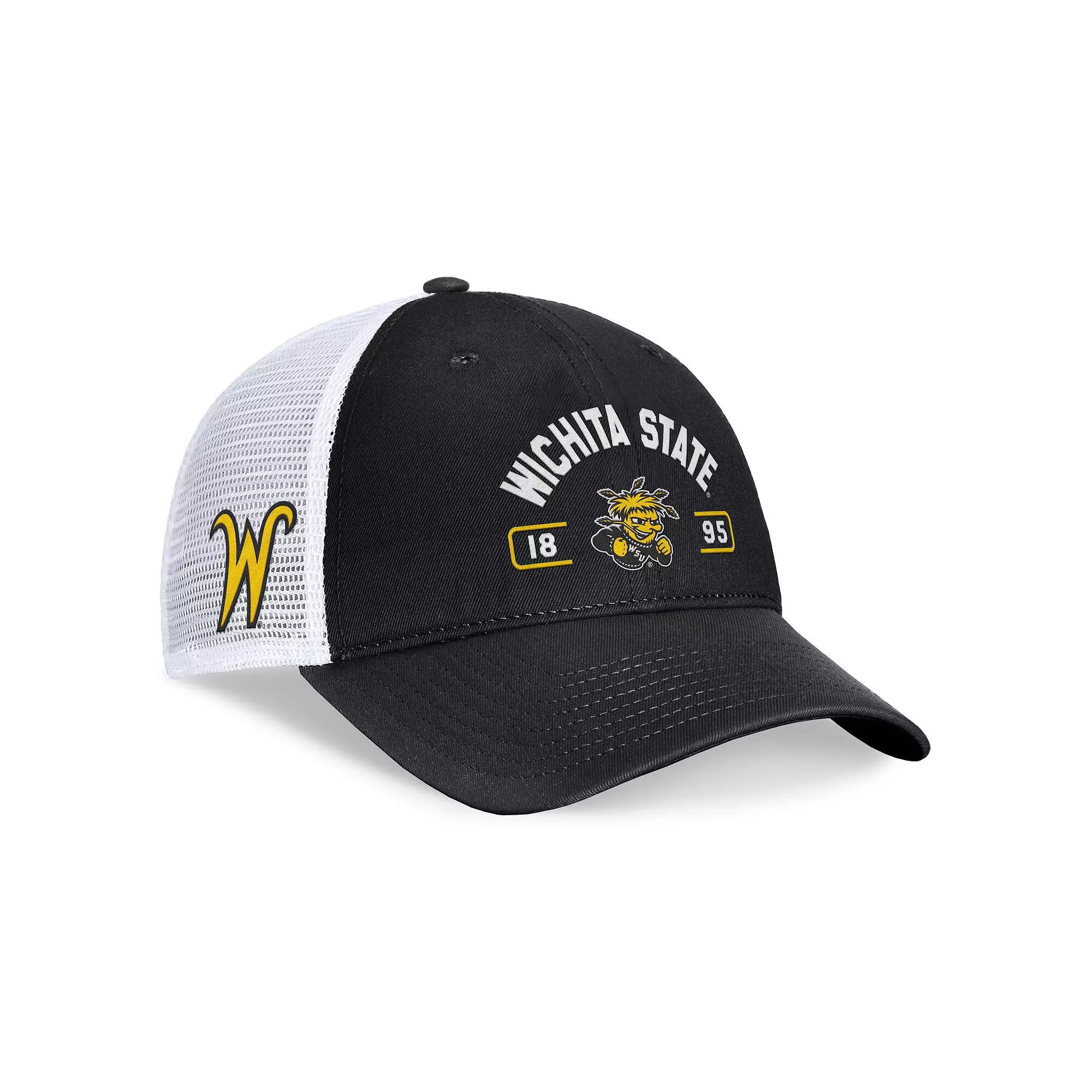 Men's Top of the World Black/White Wichita State Shockers Free Kick Trucker Adjustable Hat, Wst Black Product Image