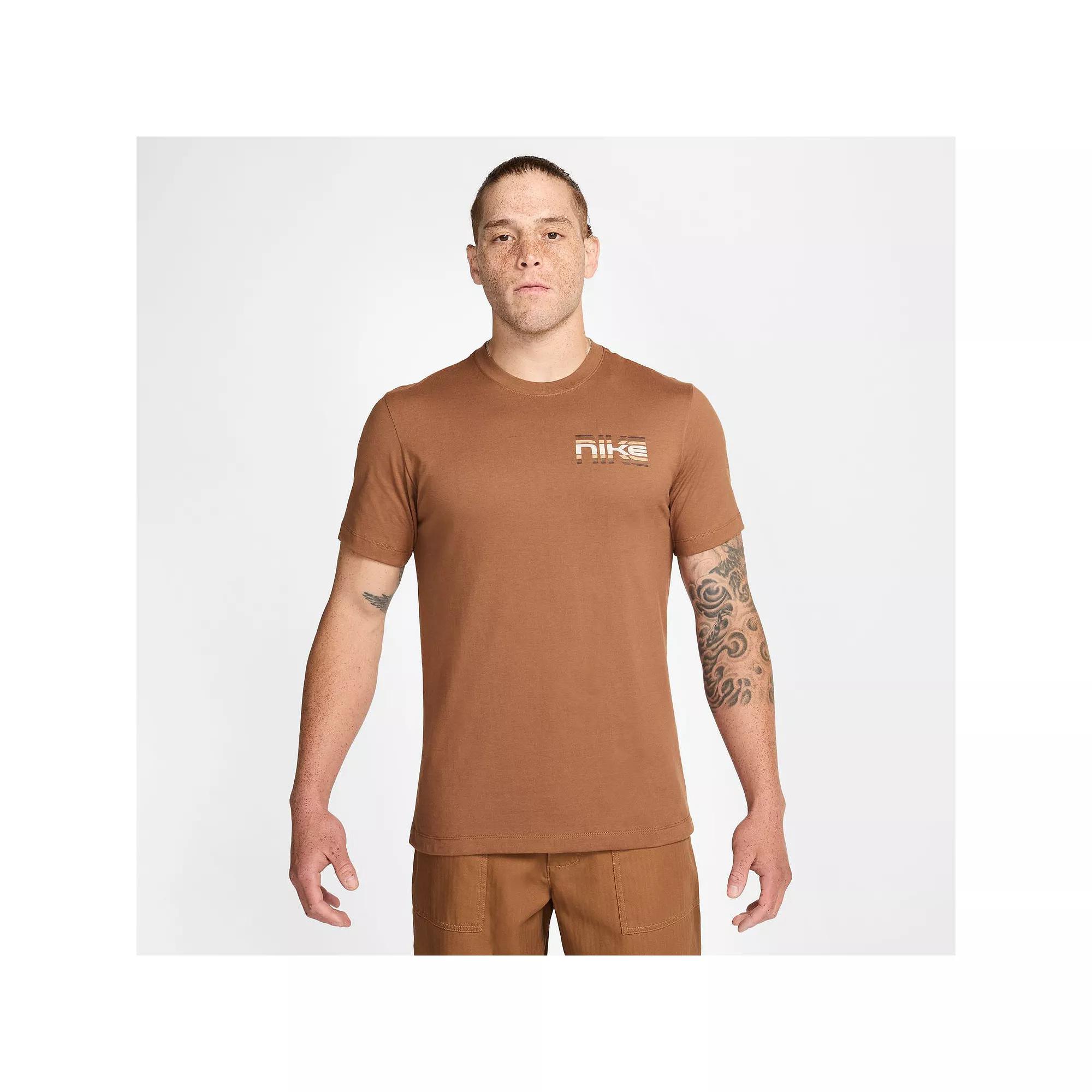 Men's Nike Reverb Short Sleeve Graphic Tee, Size: XXL, Baroque Brown Product Image