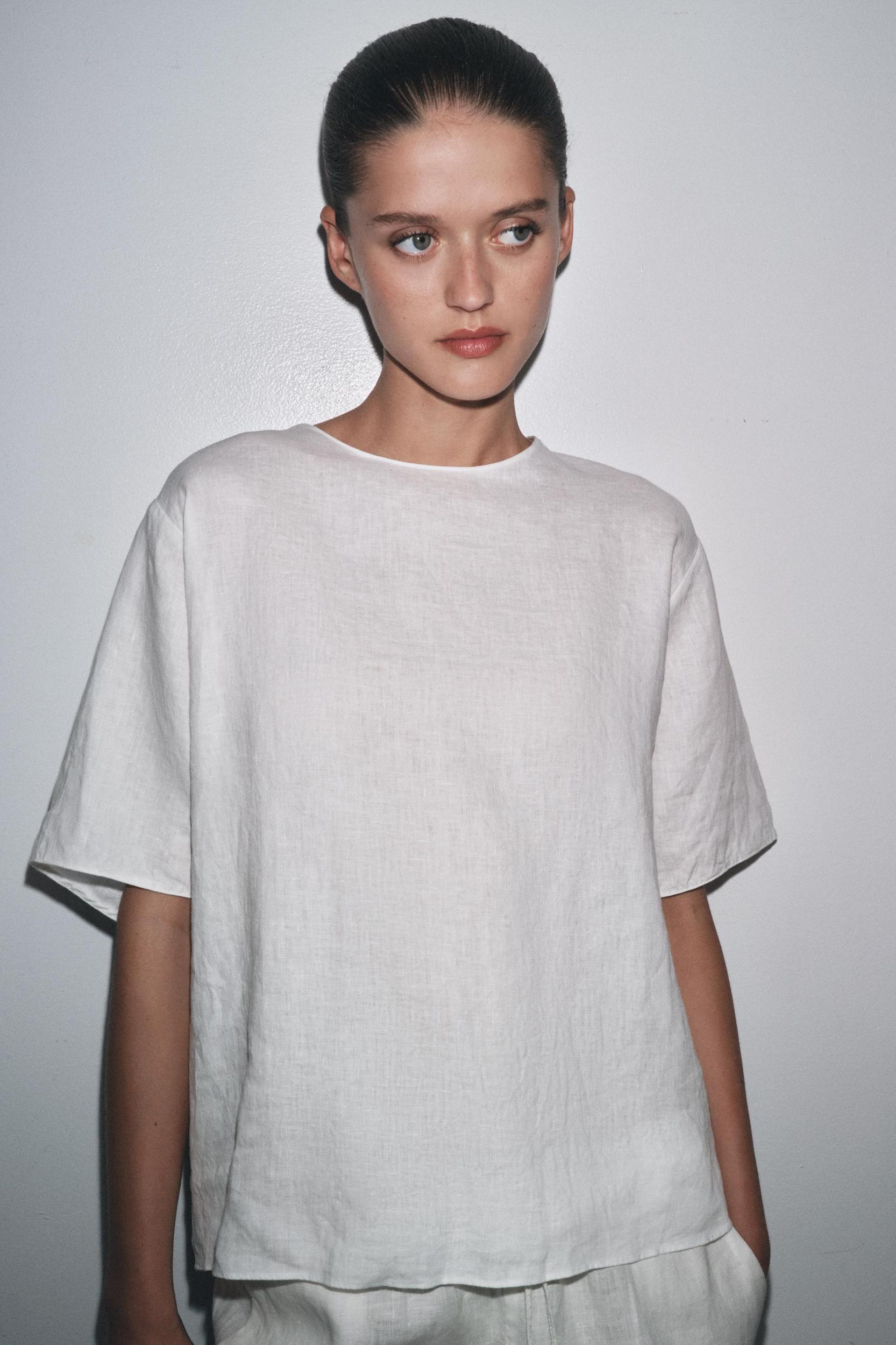 ZW COLLECTION LINEN TIE TOP Product Image