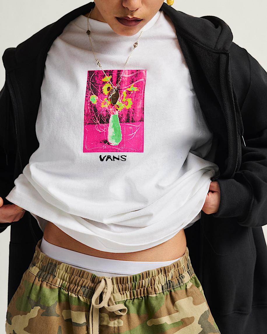 Floral Décor T-Shirt in White| Vans US Product Image