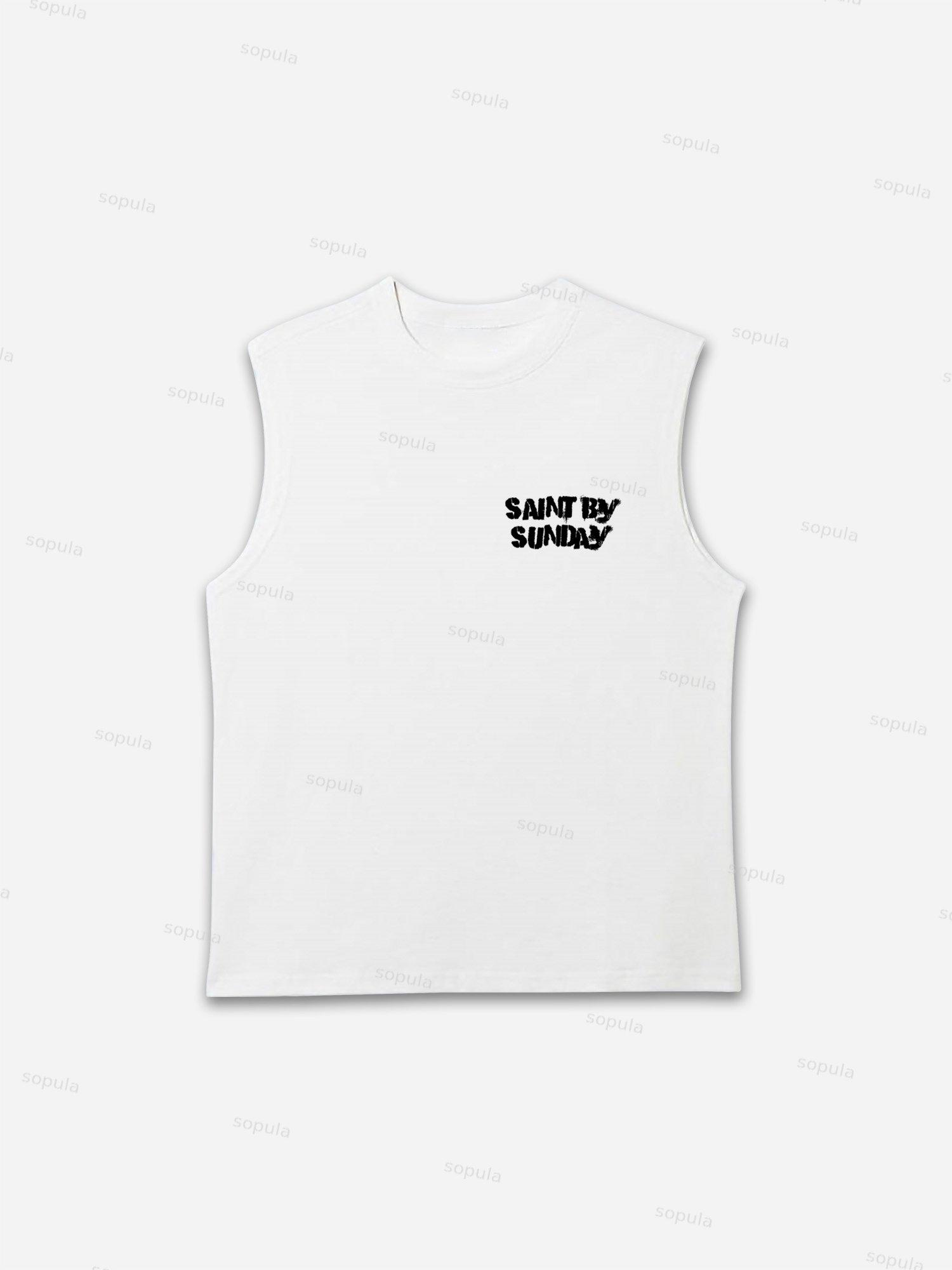 Sunday Is A Saint, Friday Is A Sinner Street Vintage Graphic Tank Top Product Image