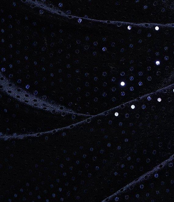 Pear Culture Strapless Sequin Velvet Dress Product Image