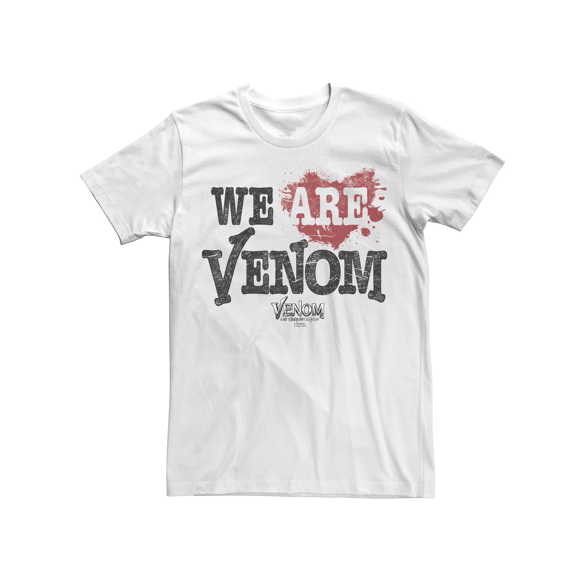 Big & Tall Marvel Venom: Let There Be Carnage We Are Venom Text Tee, Men's,  Product Image