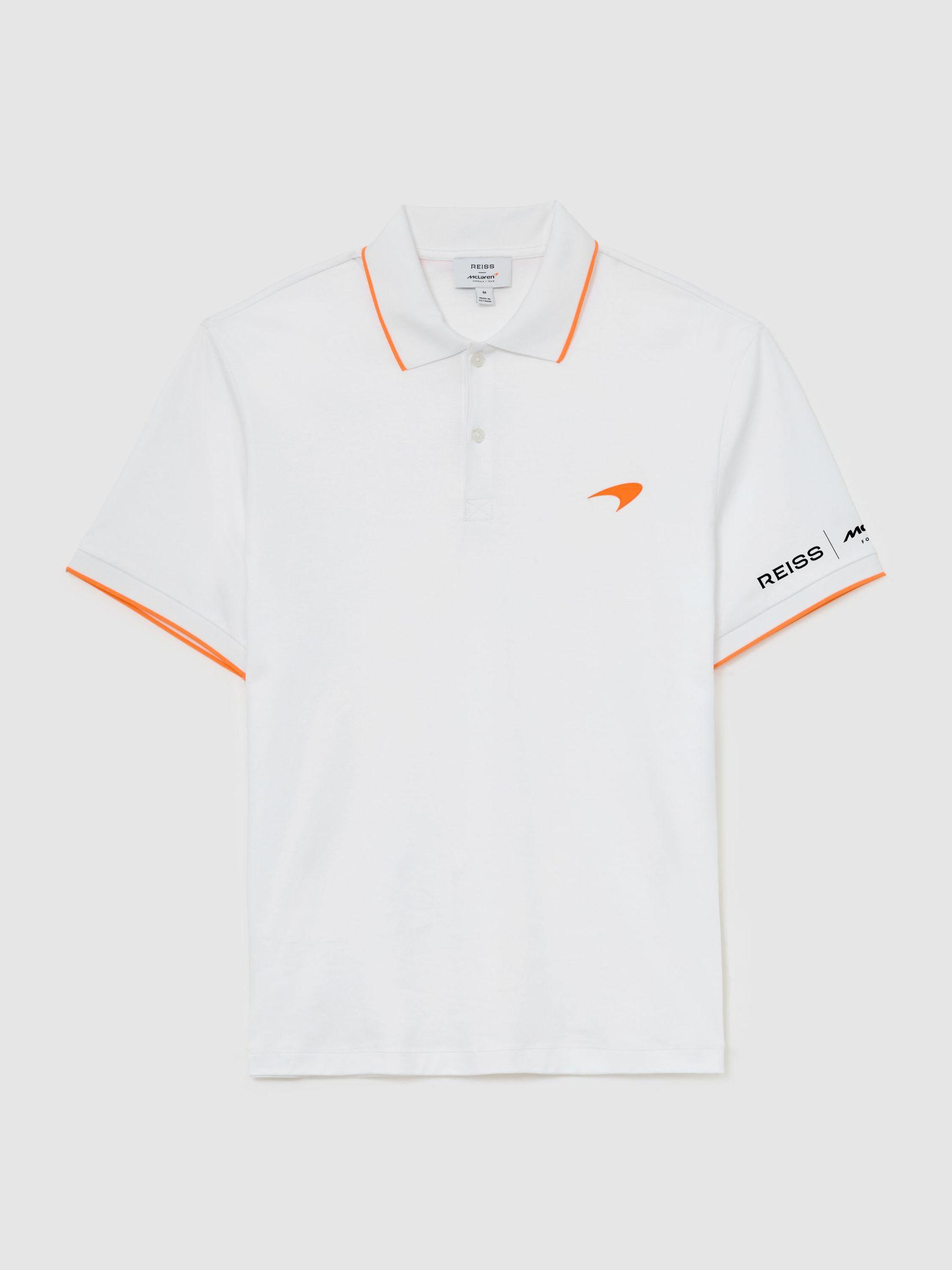 McLaren Racing Air-Water Cotton Polo Shirt in White Product Image