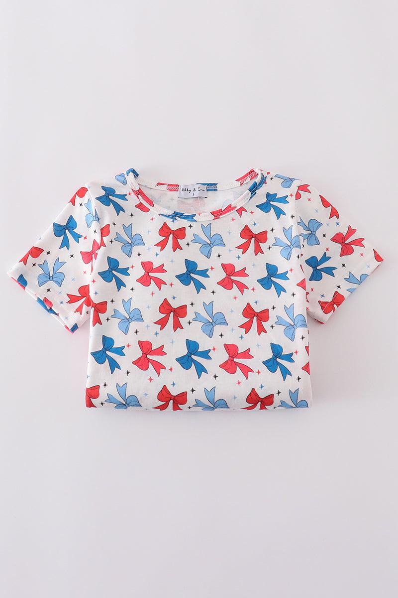 Bow applique print mom&me dress Product Image