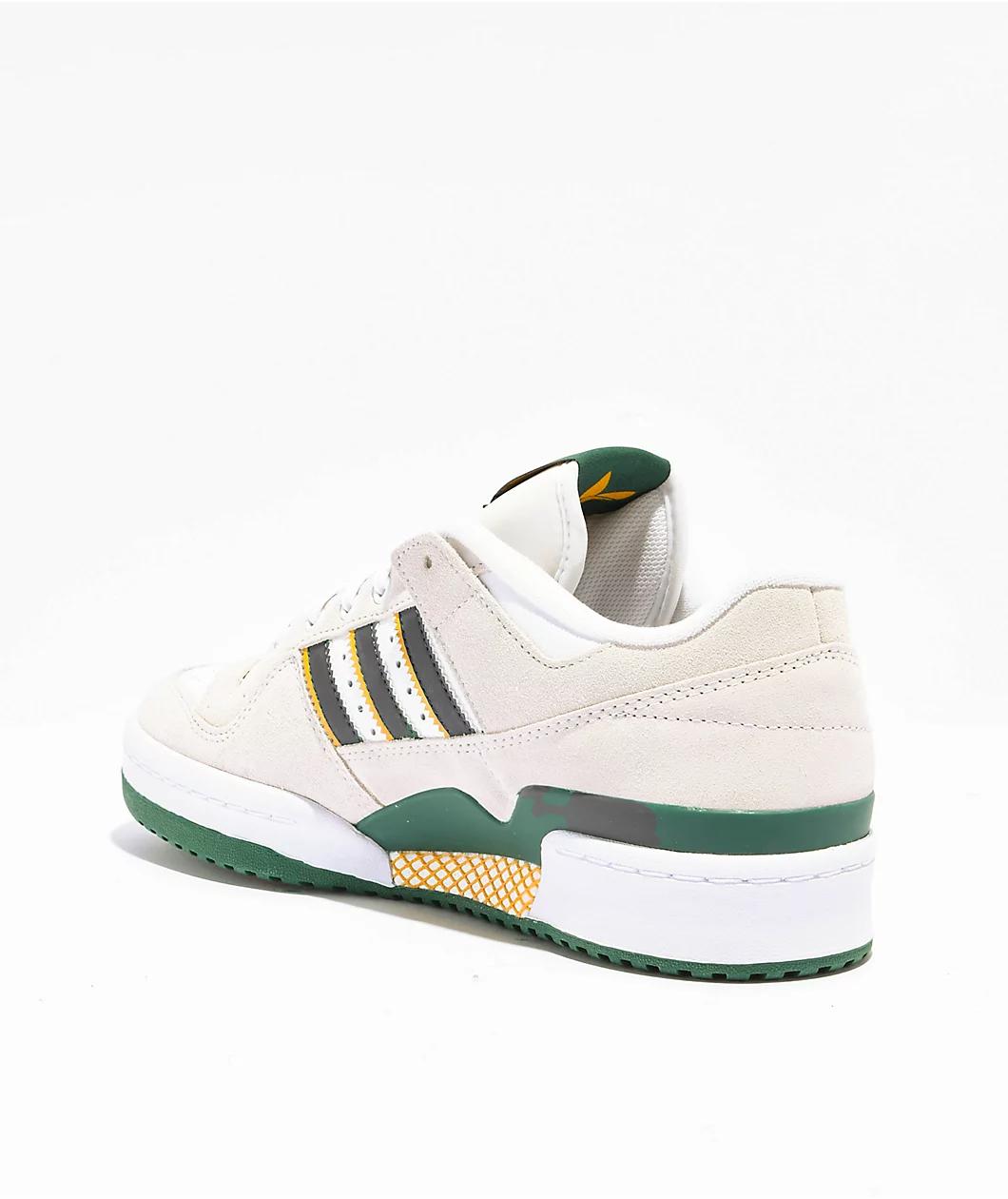 adidas Forum 84 Low ADV White, Green & Yellow Skate Shoes Product Image