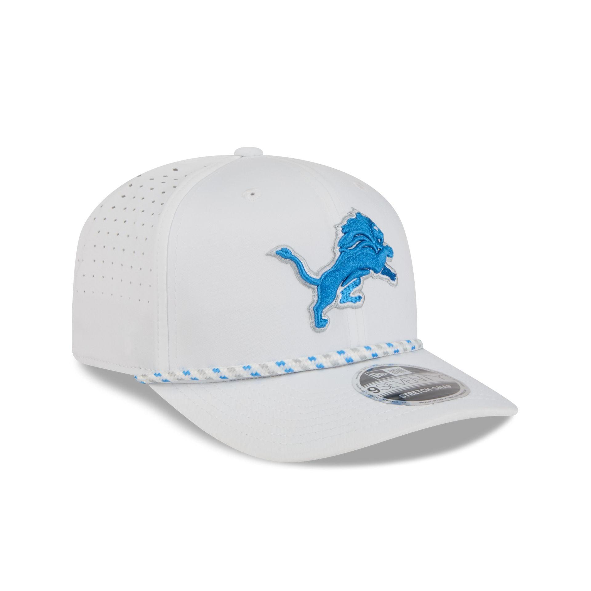 Detroit Lions Optic White Performance Rope 9SEVENTY Stretch-Snap Hat Male Product Image
