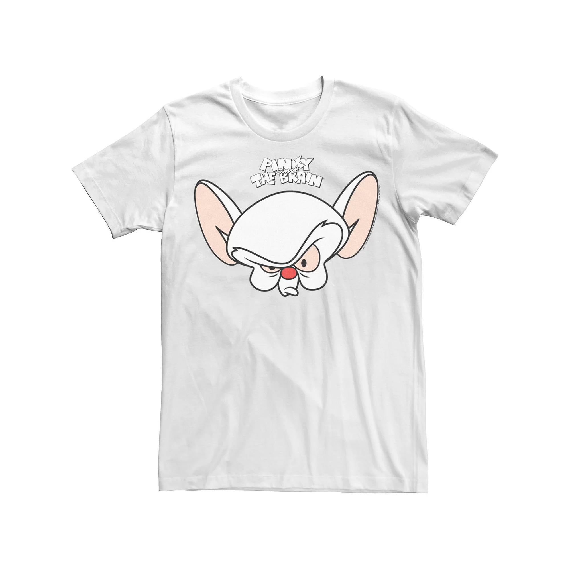 Men's Pinky And The Brain Big Face Tee, Size: Large, White Product Image