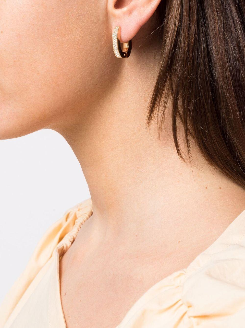 Dextera crystal embellished hoop earrings Product Image