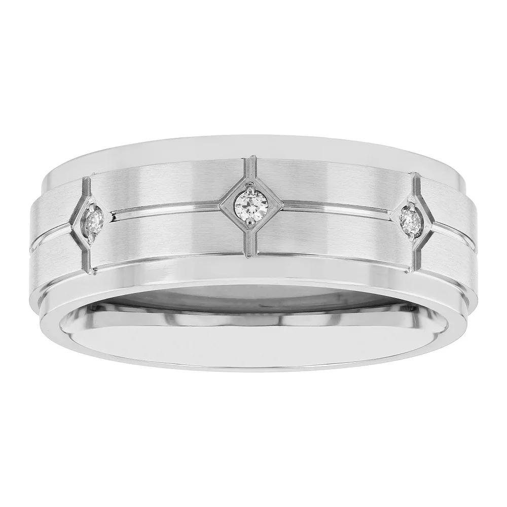 Men's Diamond Accent Stainless Steel Wedding Band, Size: 14.50 Product Image