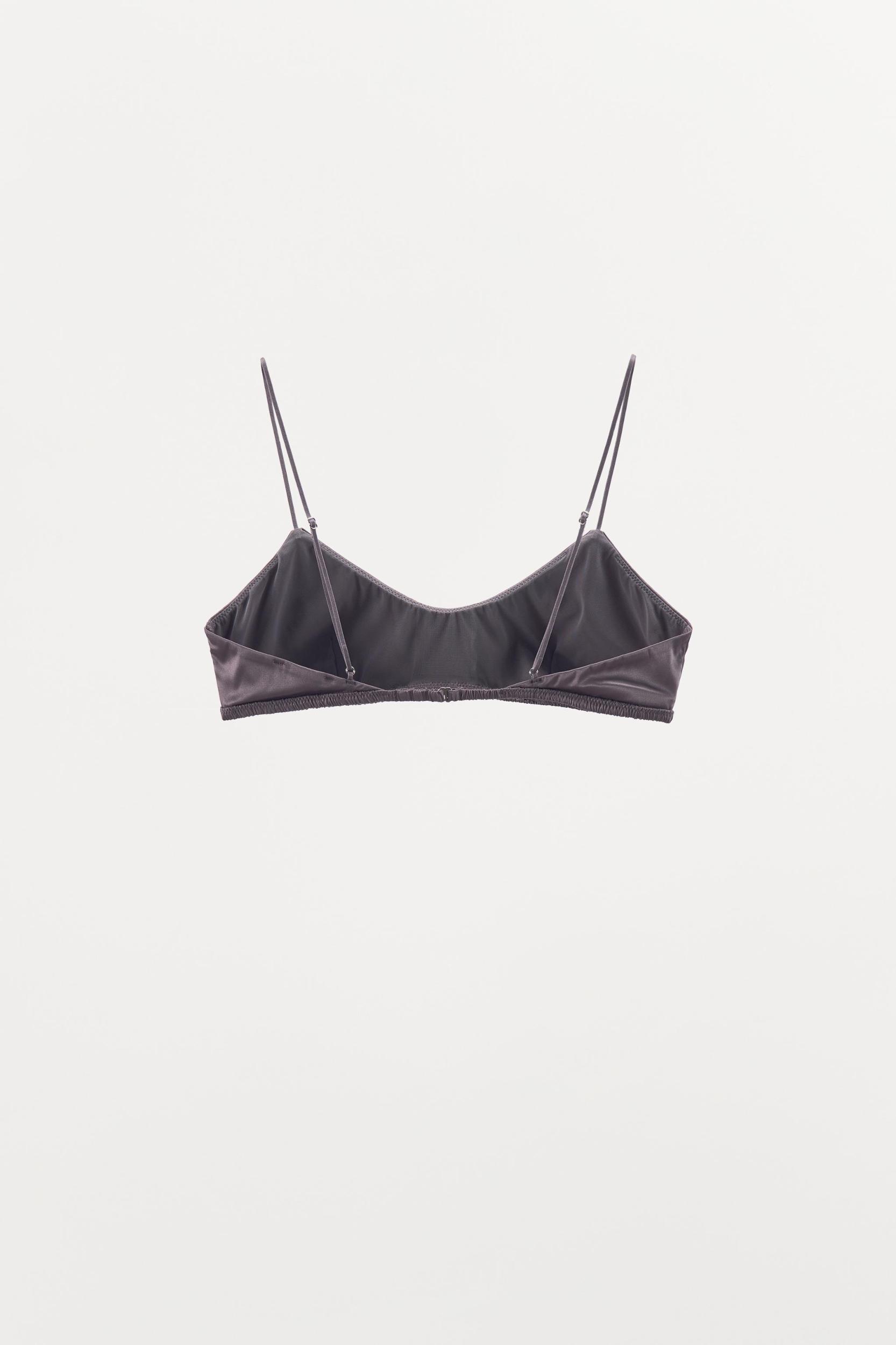 SATIN RIBBED BRALETTE Product Image
