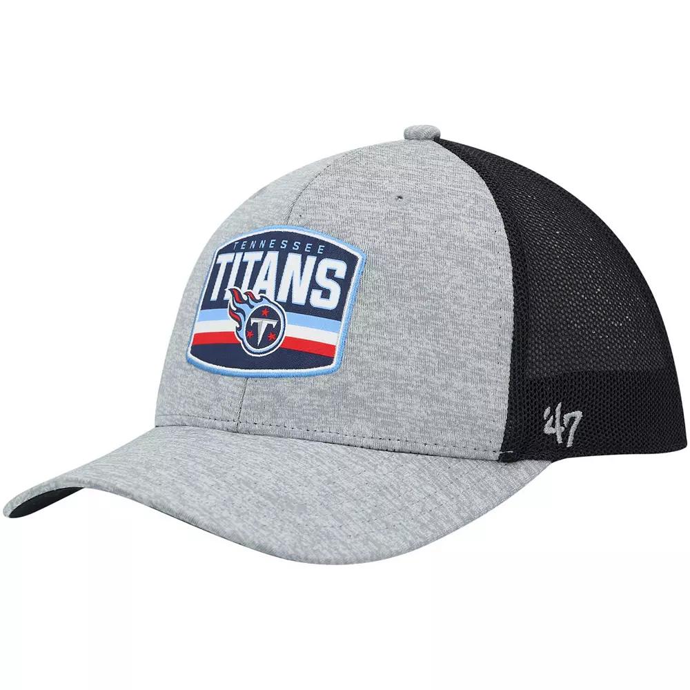 Men's '47 Heathered Gray/Navy Tennessee Titans Motivator Flex Hat,  Product Image