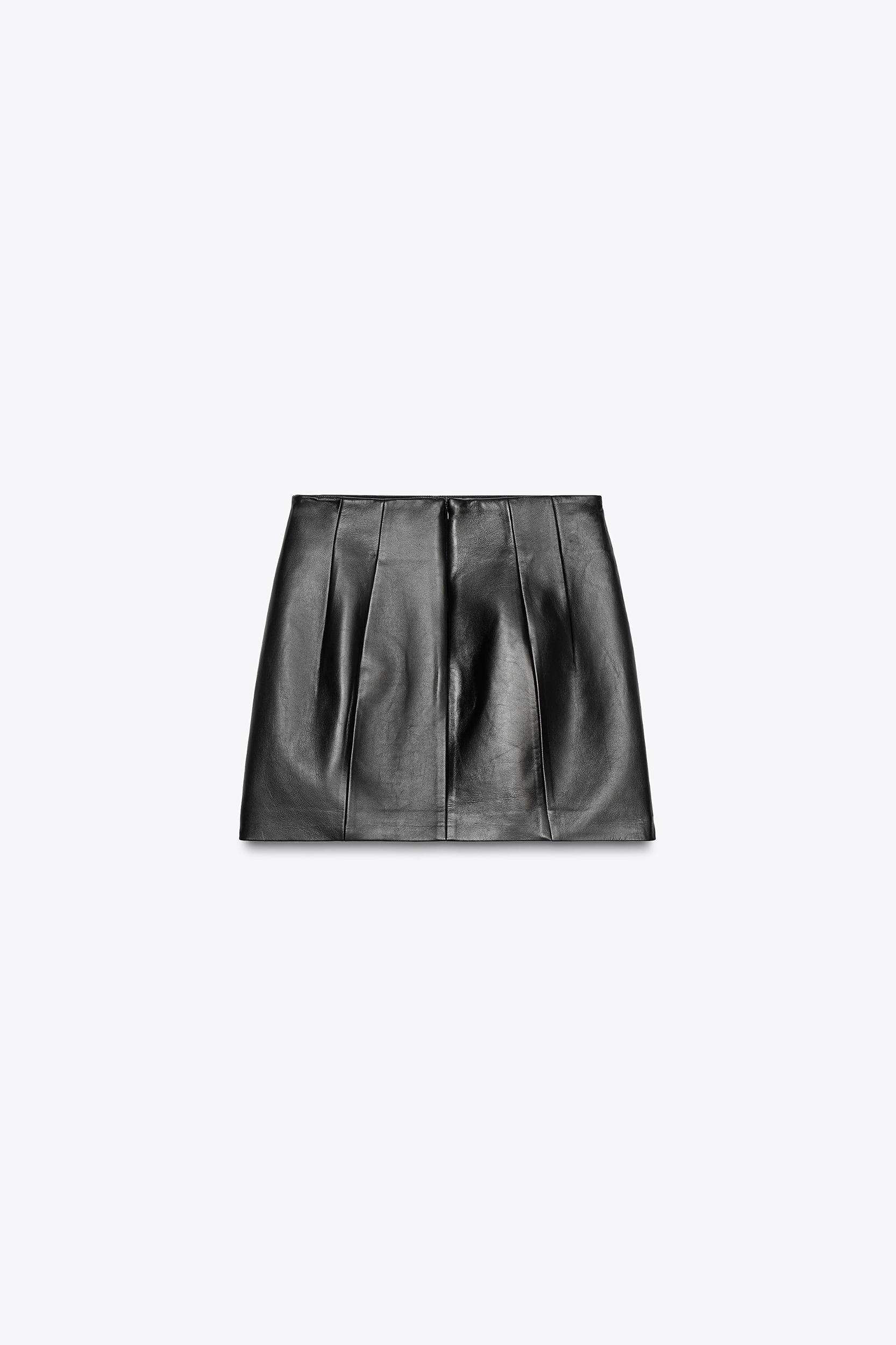 100% LEATHER SHORT SKIRT ZW COLLECTION LIMITED EDITION Product Image