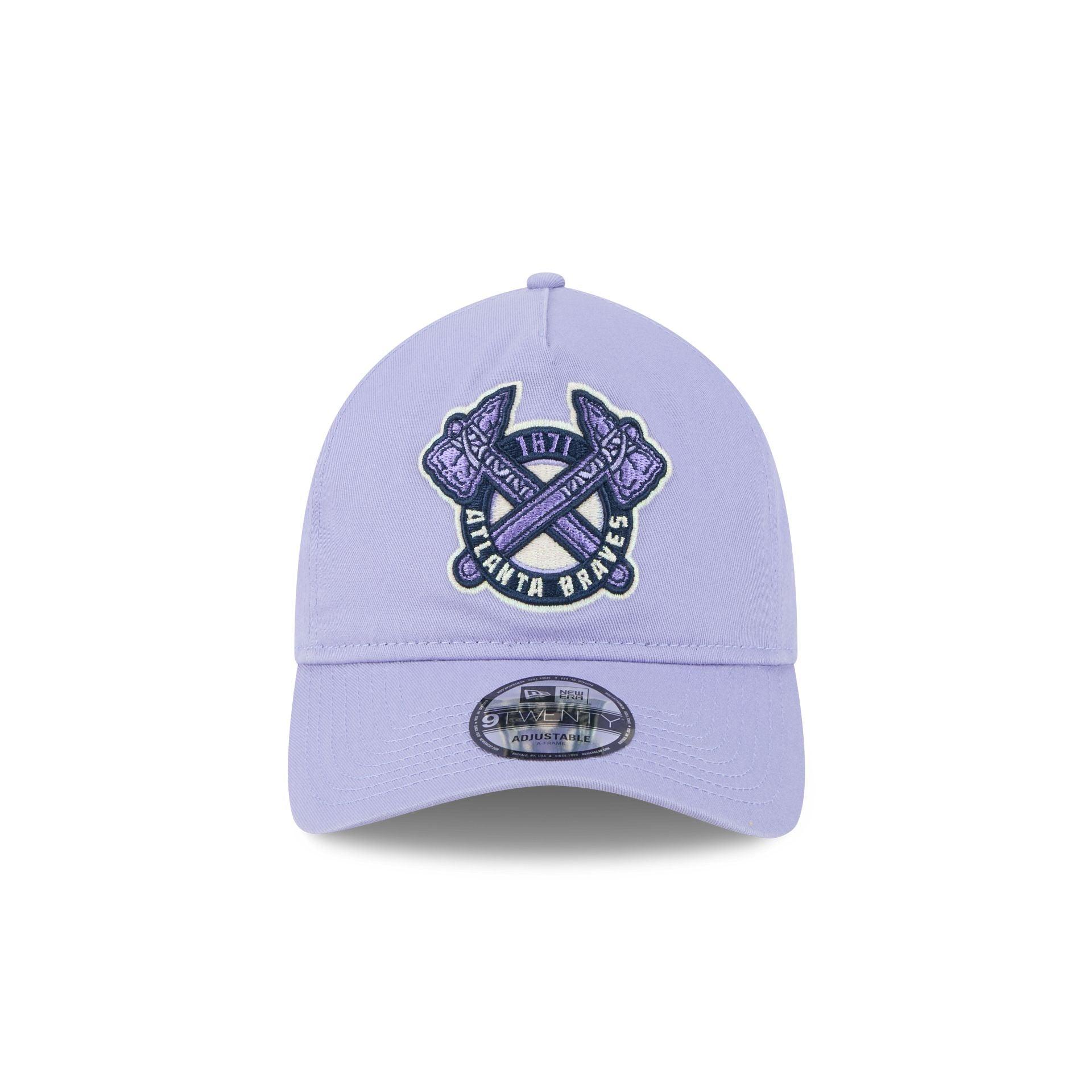 Atlanta Braves Lavender 9TWENTY A-Frame Adjustable Hat Male Product Image