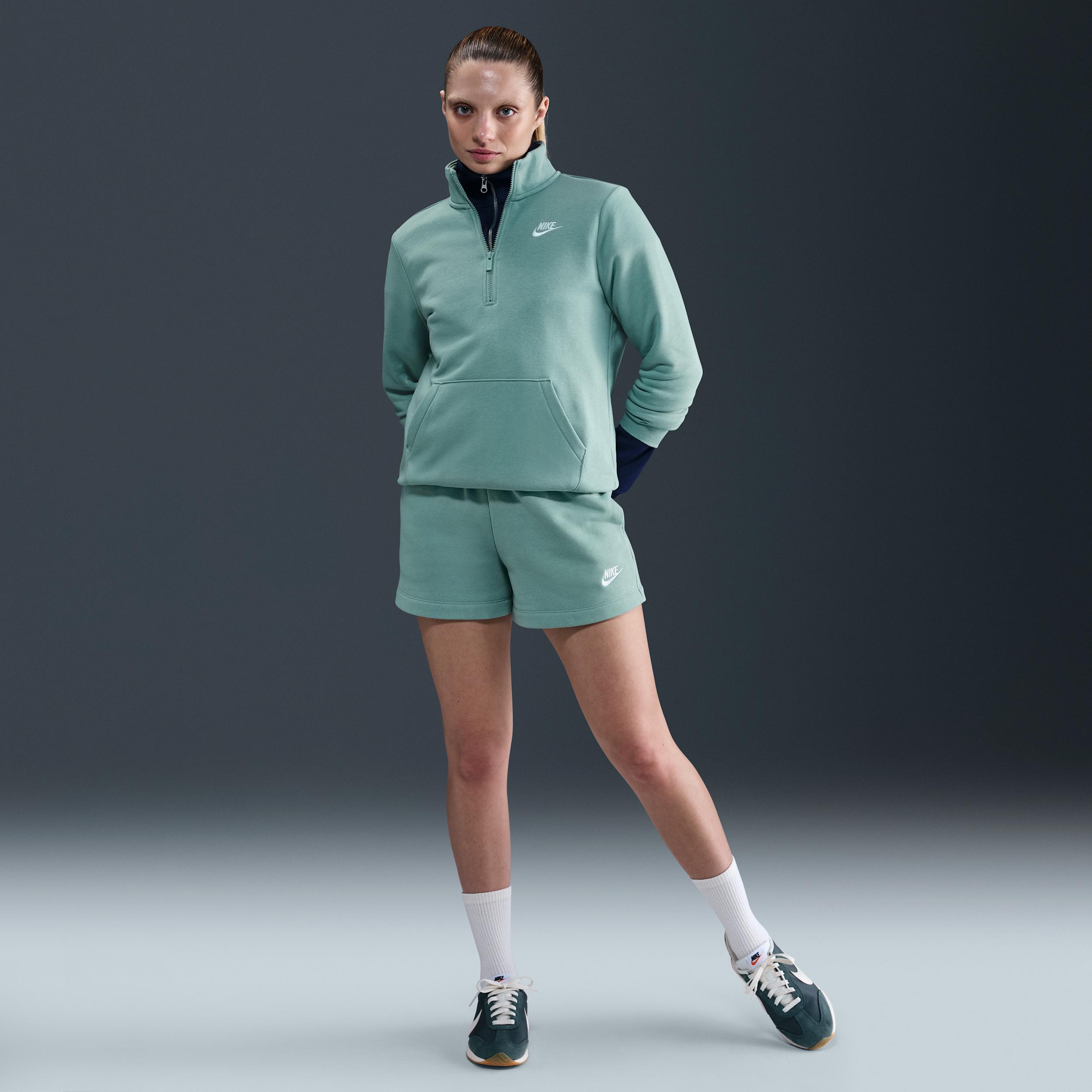 Womens Nike Sportswear Club Fleece 1/2-Zip Sweatshirt | DQ5838-214 Product Image