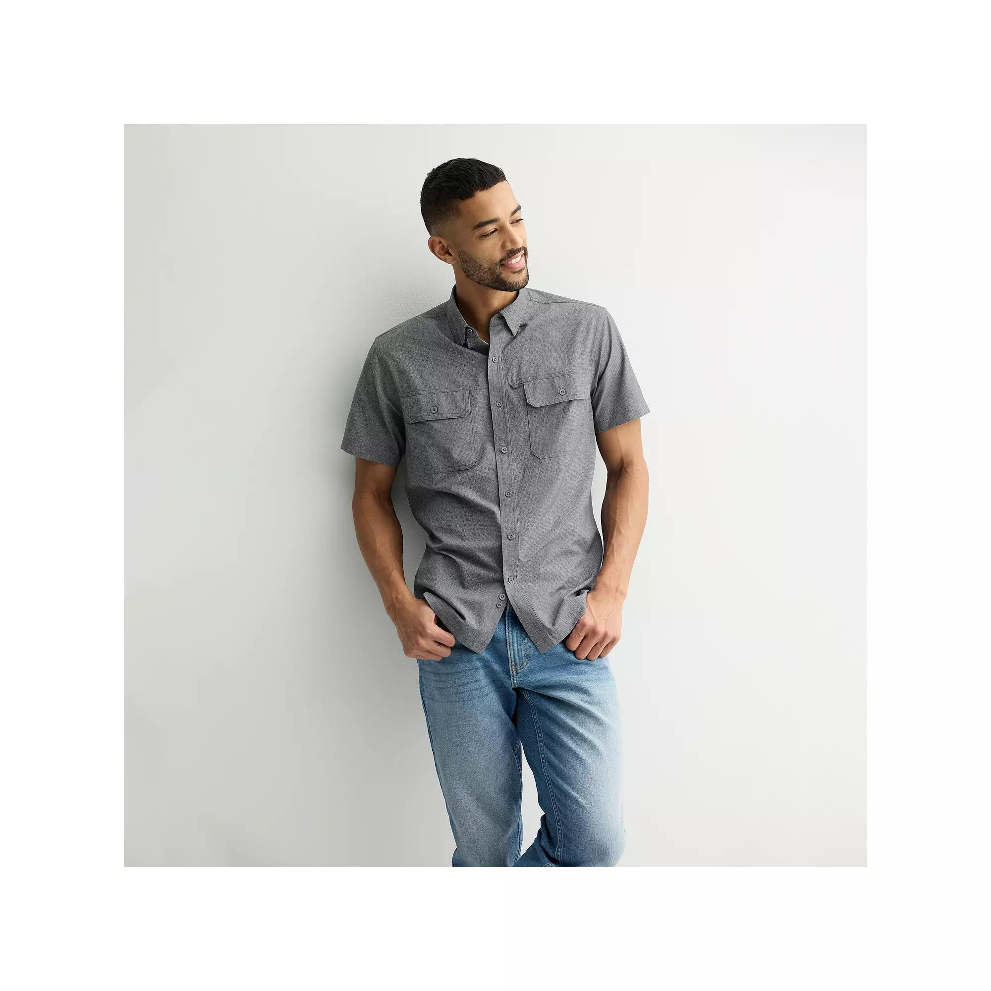 Men's Sonoma Goods For Life® Outdoor Short Sleeve Button-Down Shirt,  Product Image