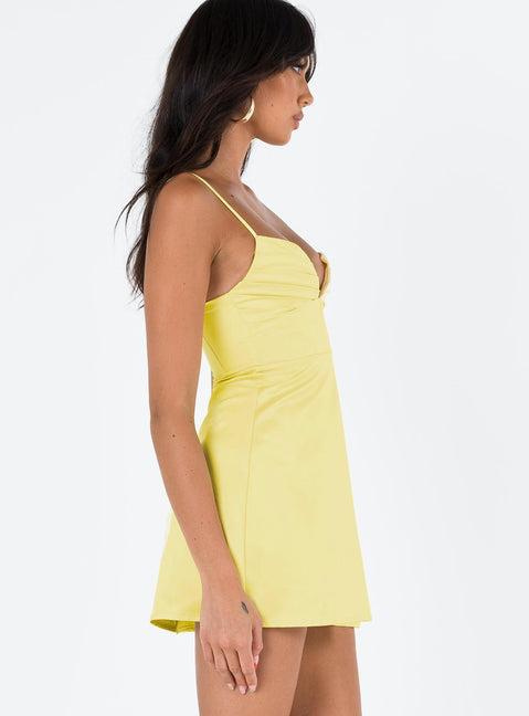 Della Mini Dress Butter Yellow Product Image