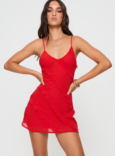 Lars Mini Dress Red Product Image