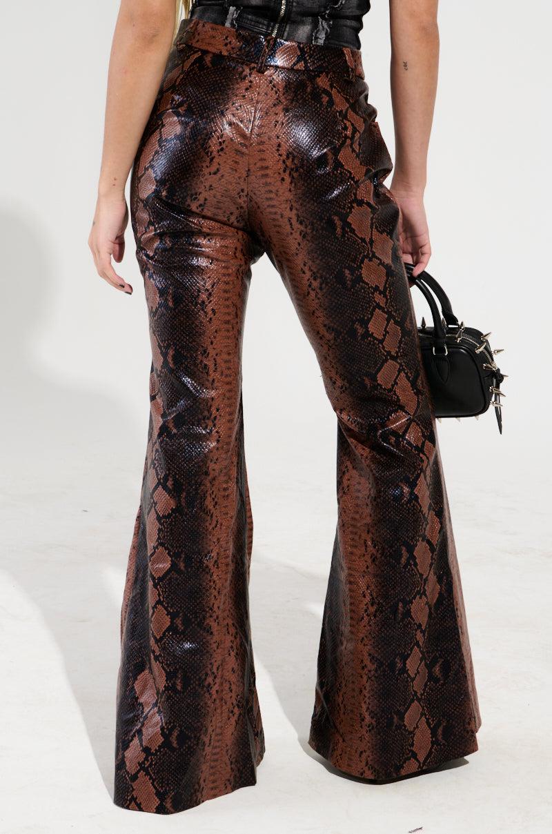 SNAKESKIN PRINCESS PU TROUSER Product Image