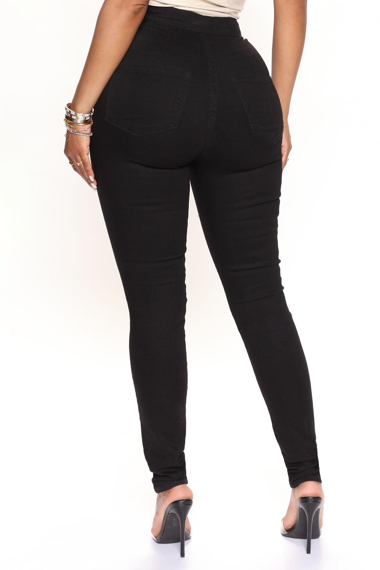 Luxe Ultra High Waist Skinny Jeans - Black Product Image