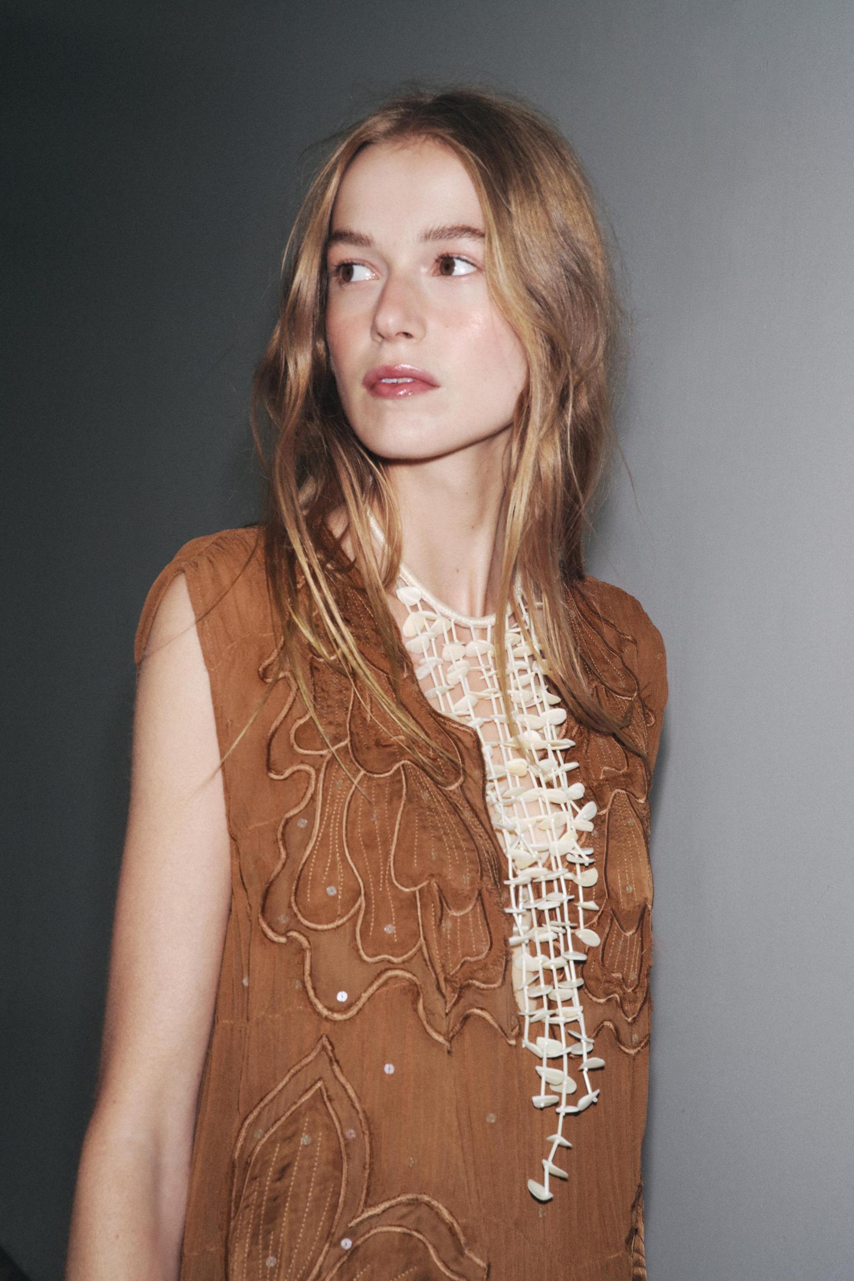 ZW COLLECTION RUCHED EMBROIDERED DRESS Product Image