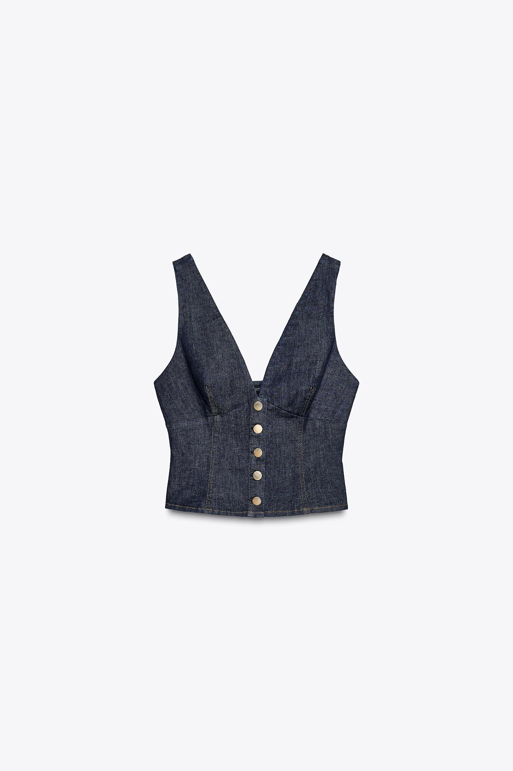 Z1975 DENIM CROP TOP Product Image