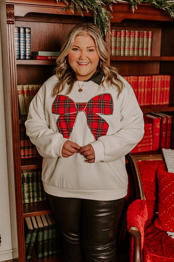 Wrapping Presents Embroidered Sweatshirt Curves Product Image