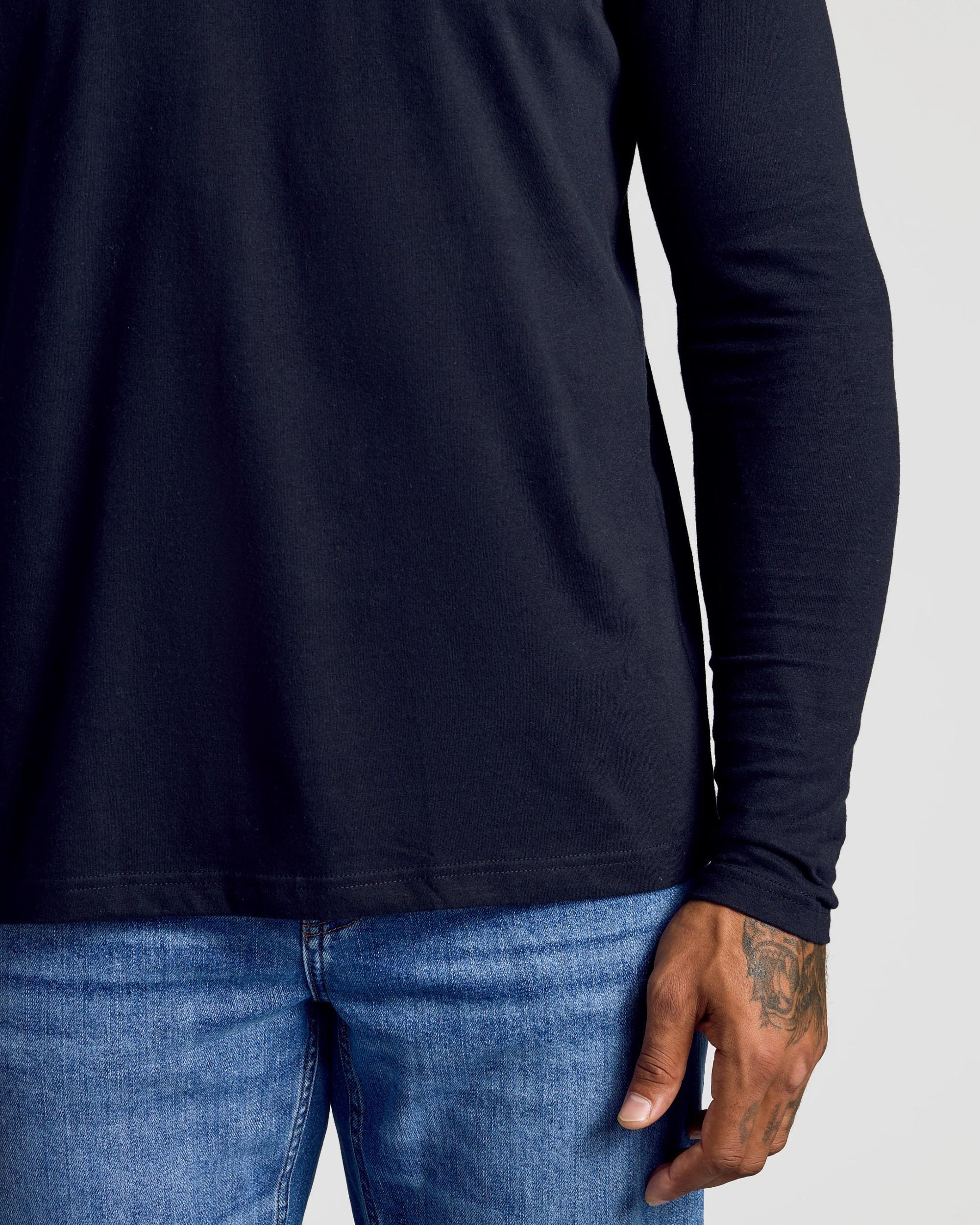Black Classic Long Sleeve Crew Neck Product Image