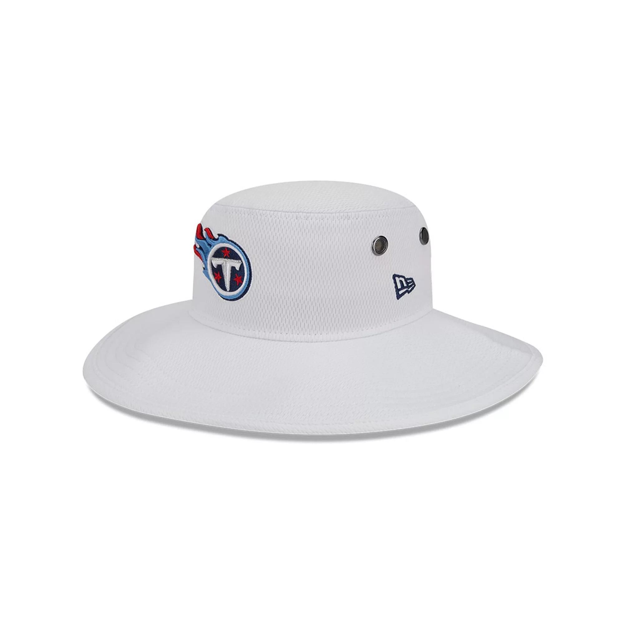 Men's New Era White Tennessee Titans 2023 NFL Training Camp Panama Bucket Hat Product Image