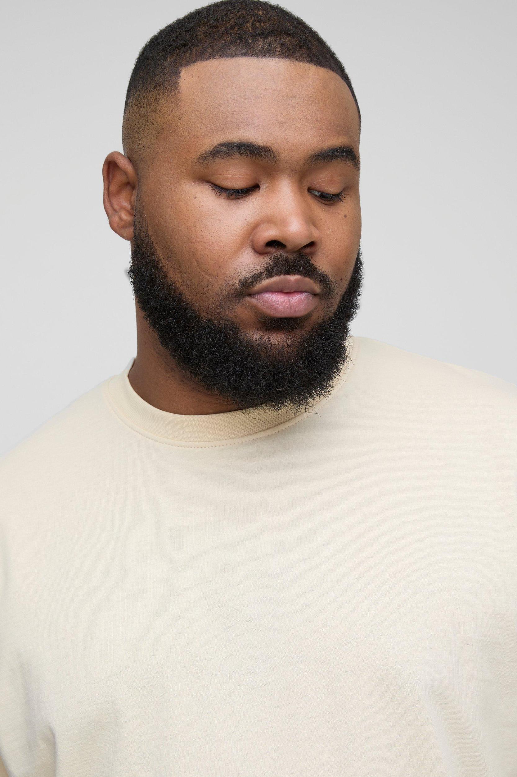 Plus Basic Regular Fit Crew Neck T-Shirt | boohooMAN USA Product Image